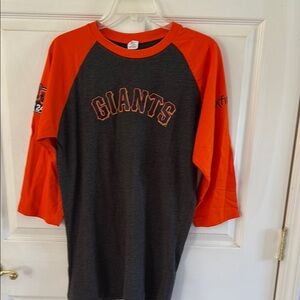 Giants Raglan Shirt with Orange Sleeves